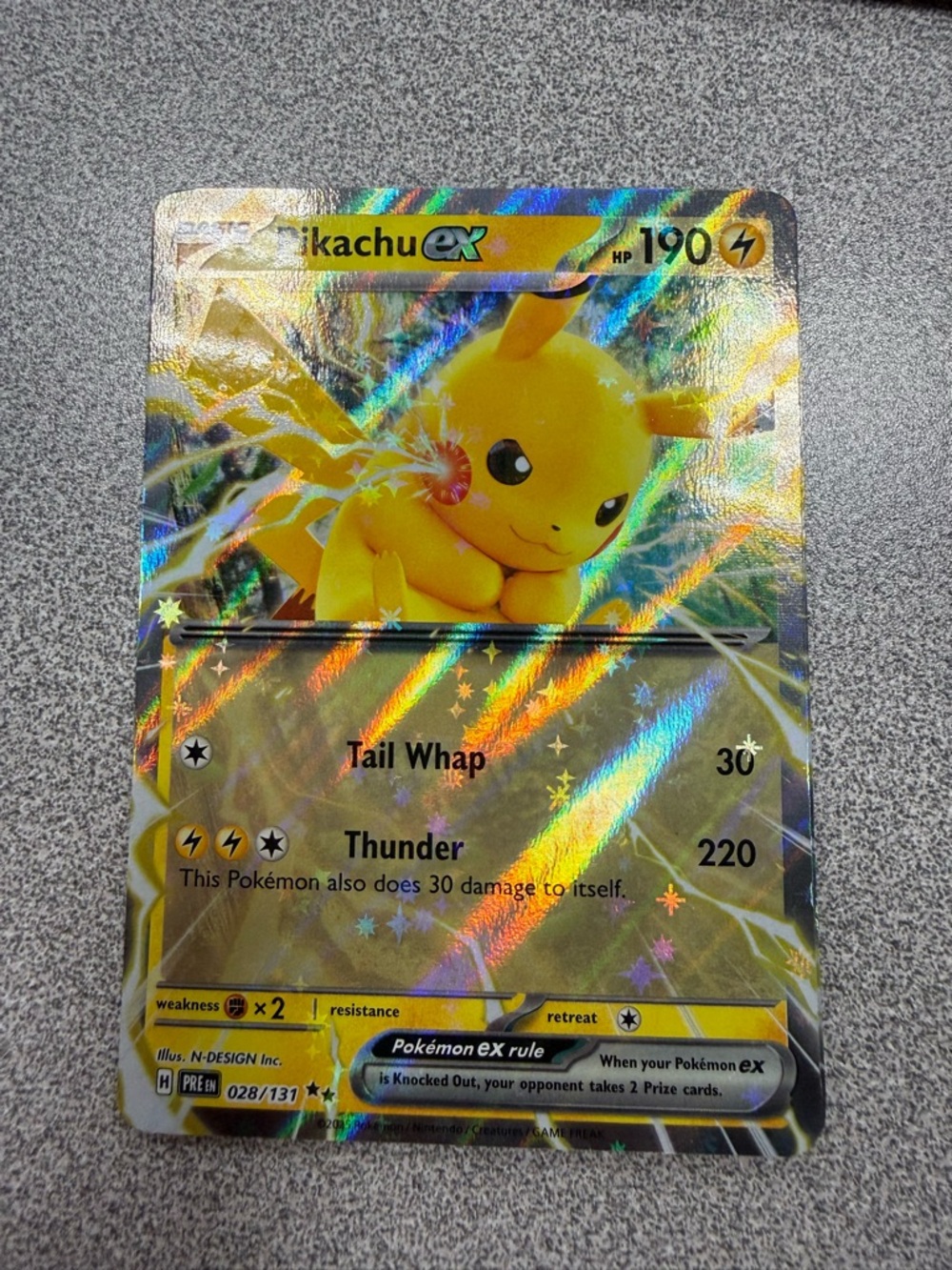 Pikachu Ex #28 Pokemon Prismatic Evolutions - Picture 2 of 3